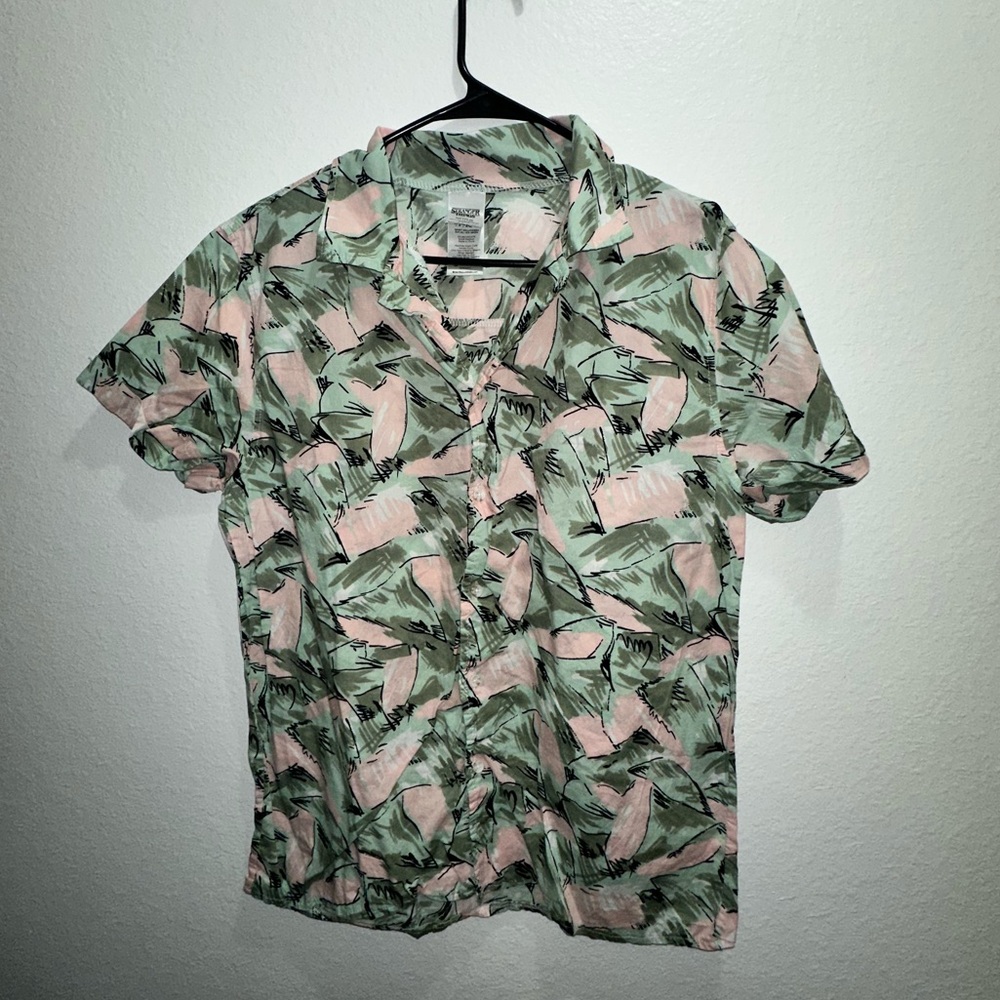 Tropical Print Men's Stranger Things Hopper Shirt